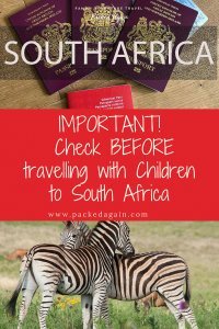 E-Book cover, Important, Check before travelling to South Arica with kids.