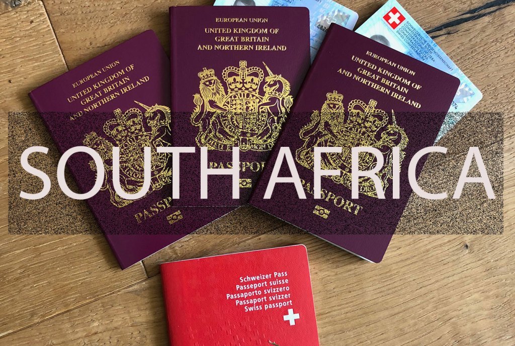 Showing passports as a travel documents you need for South Africa with Kids
