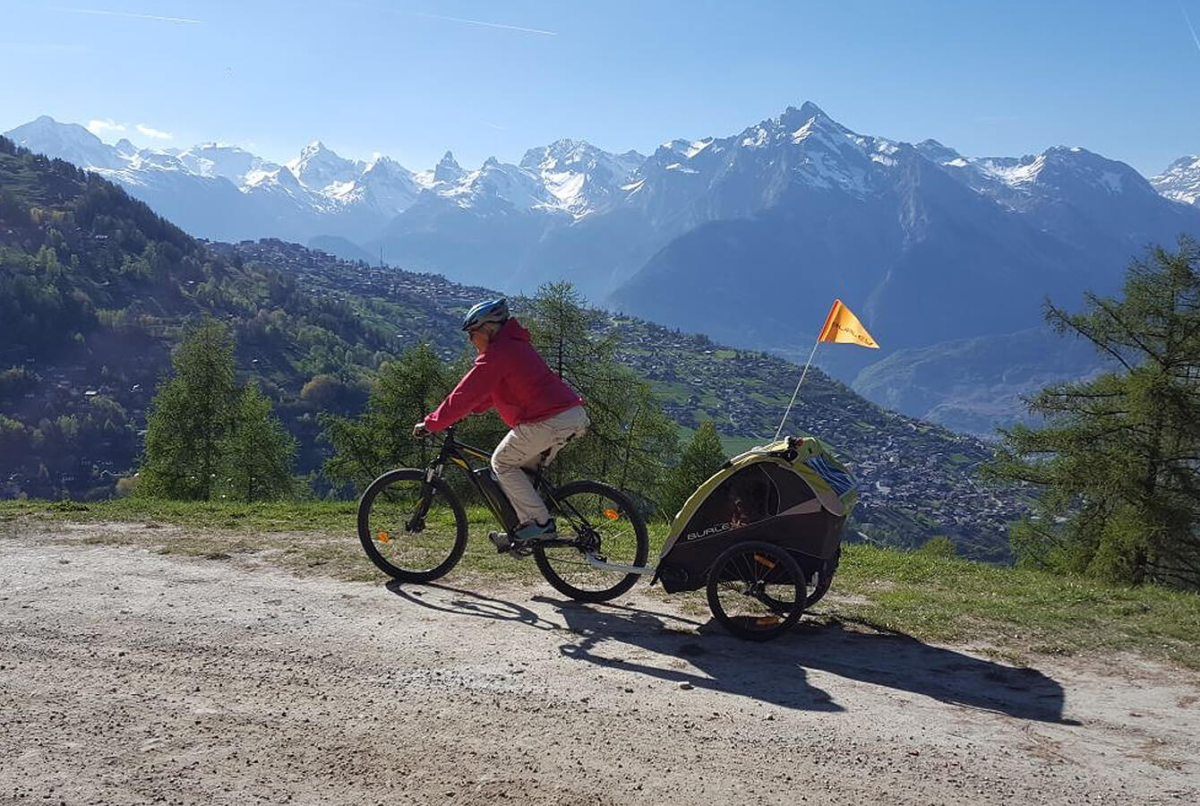 Mountain Biking in the Village of Nendaz 4 Valleys in Switzerland