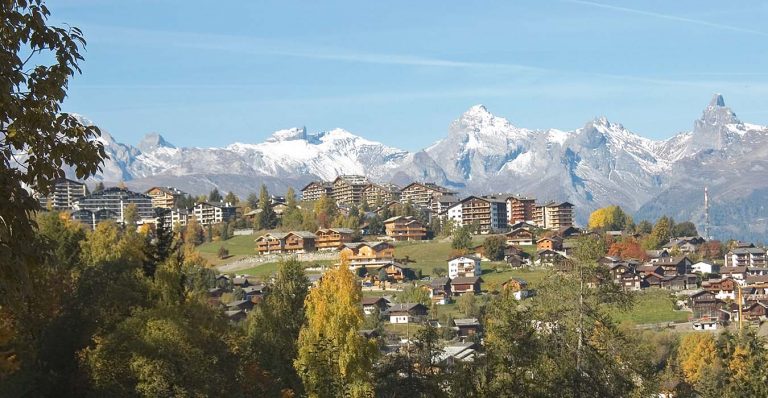 Village of haute nendaz in Switzerland