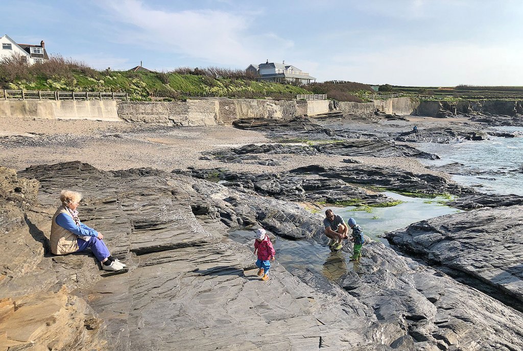 Trevone Rock Beach, Lounge area, Cornwall, England