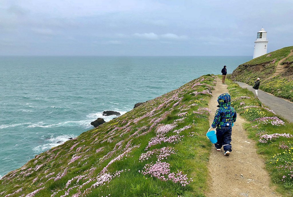 Trevose Head headland and Lighthouse, Cornwall, England