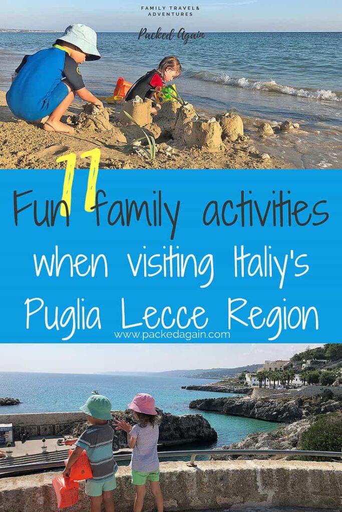 children playing at the beach in Lecce