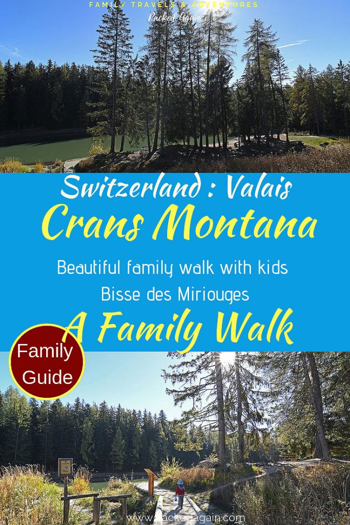 Family walk with kids in Crans Montana