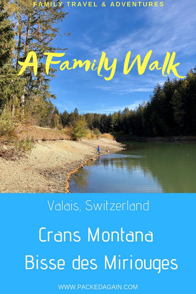 Hiking along the Bisse des Miriouges in Crans Montana with kids