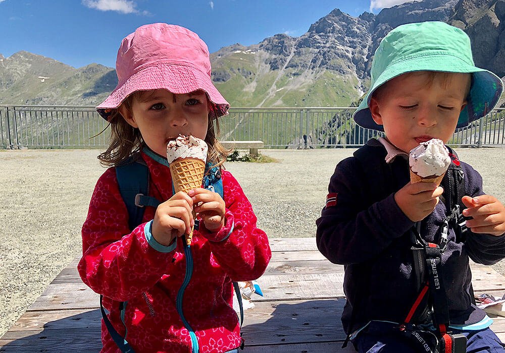 Kids having a well deserved ice Cream 