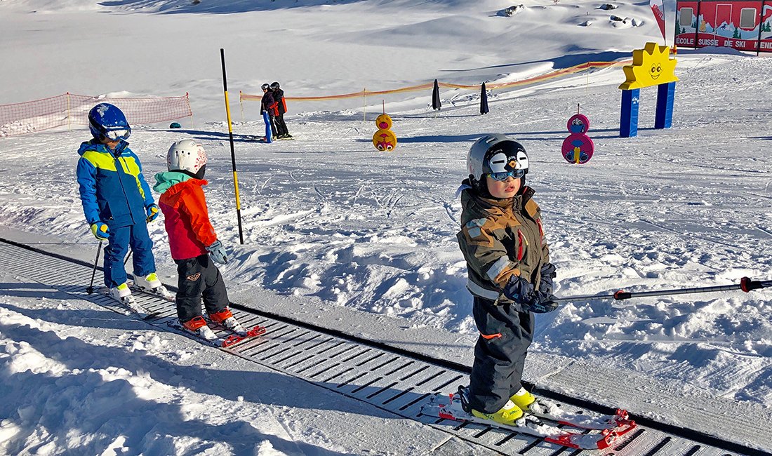 nursery ski slopes 4 Vallées ski domain