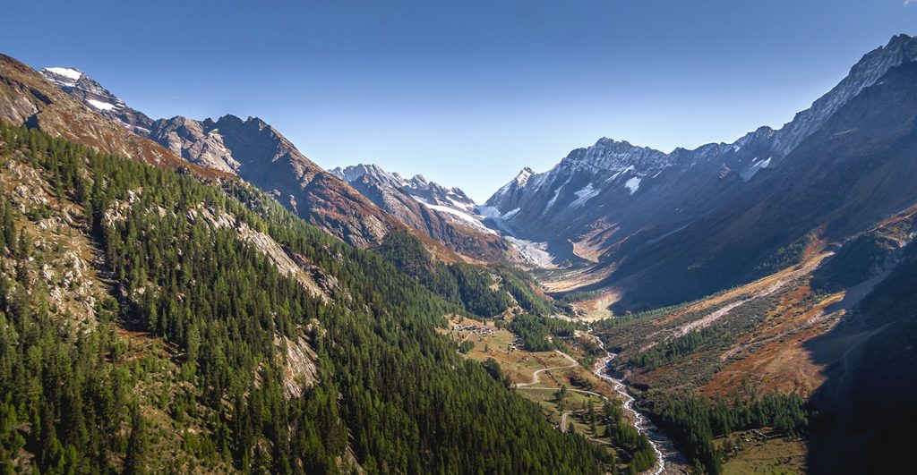 the valley of Lötschental in Valais