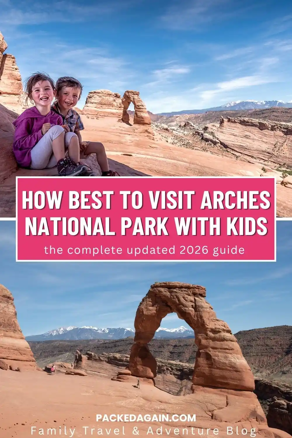 Arches National Park with kids Pinterest image