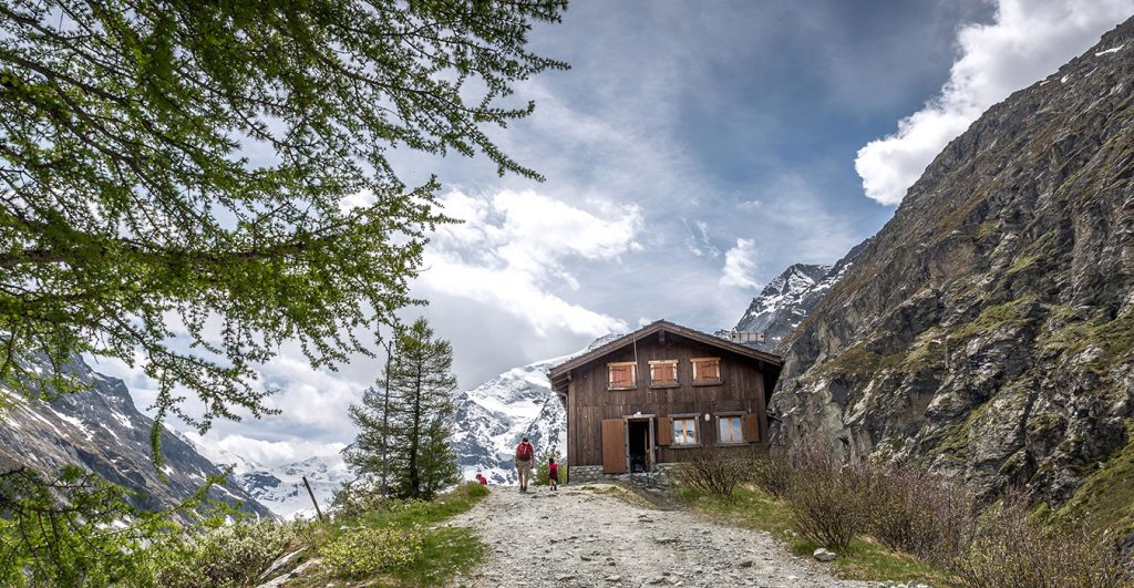 mountain petit cabane de Mountet in Zinal, valais
