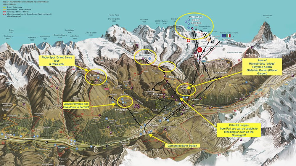 tourist map of zermatt
