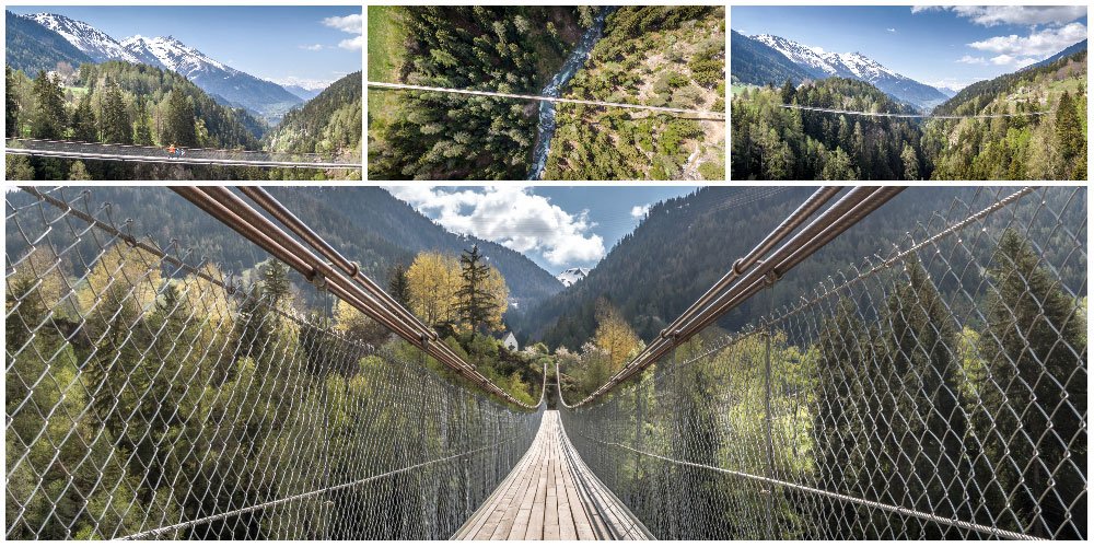 Goms Suspensionbridge on road trip through Switzerland 