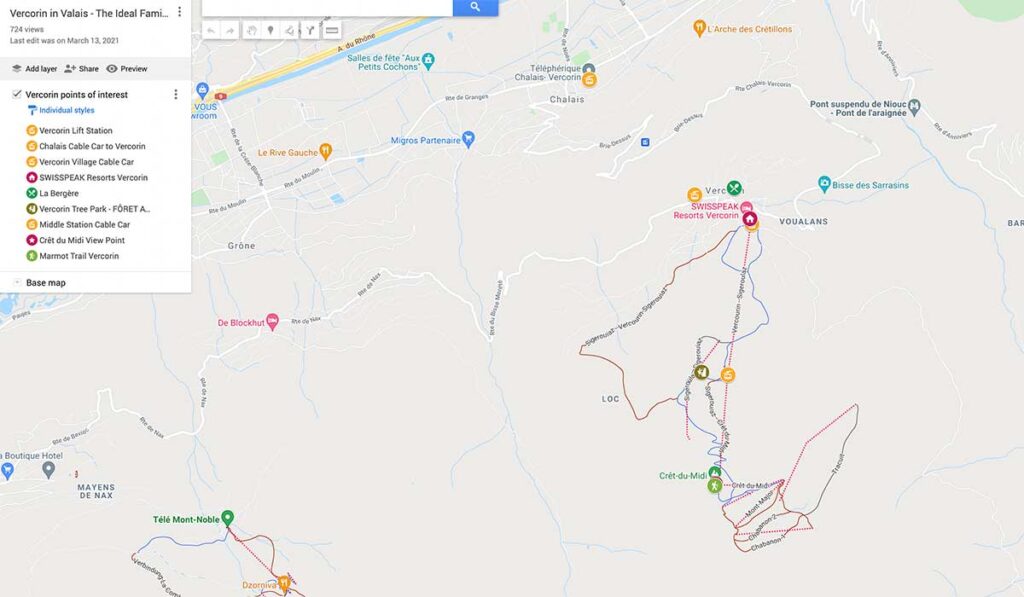google map of Vercorin