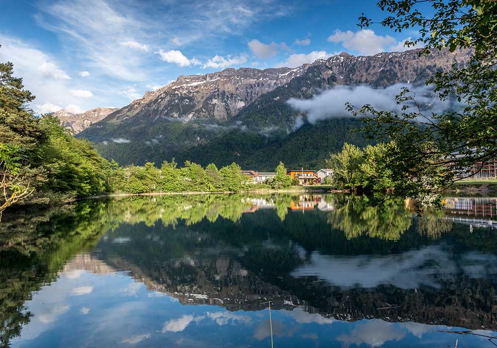 Local hidden lake in Bönigen Interlaken