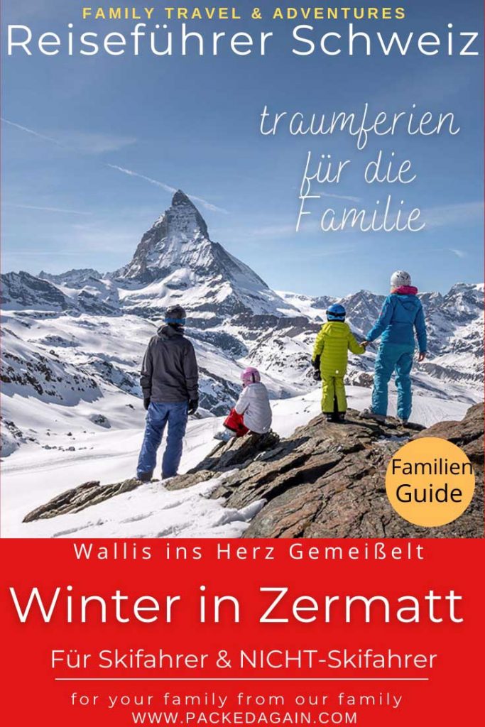 Familie bestaunt das Matterhorn