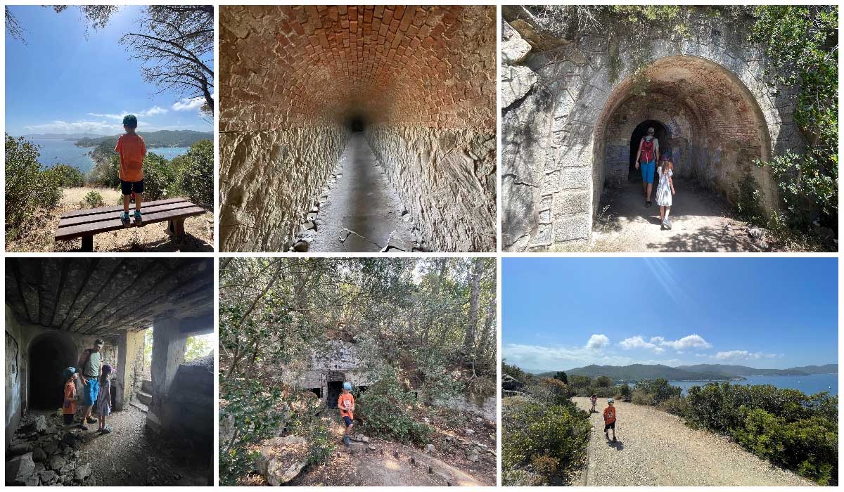 images of the Enfola hiking trail Elba