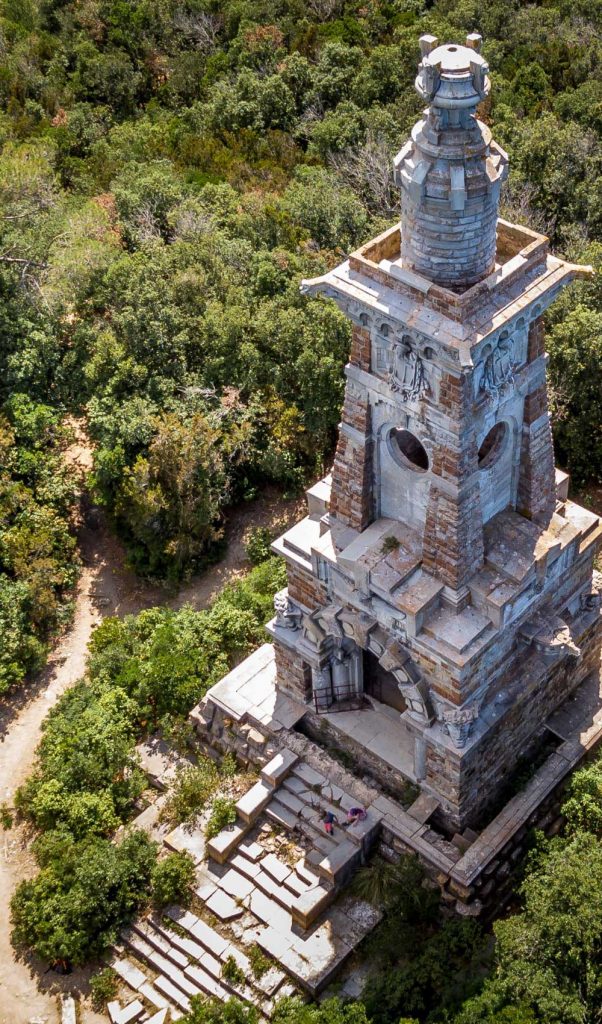 Mausoleum Tower in Cavo on the Island of Elba Italy, A guide to hike it