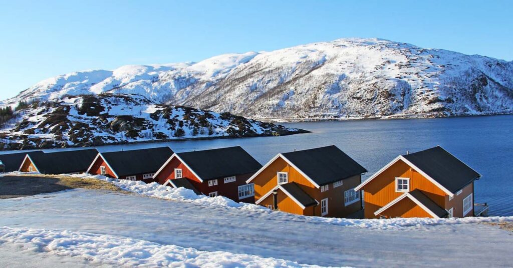 cabins in tromso during the winter