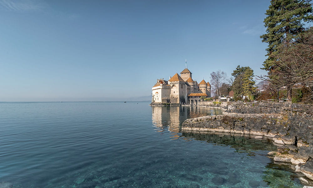 a castle by the lake of Geneva - Chateau Chillon