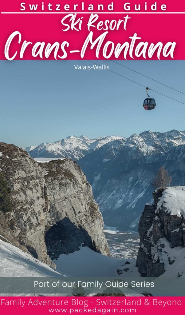 a gondola in the sky in a winter ski resort in Switzerland