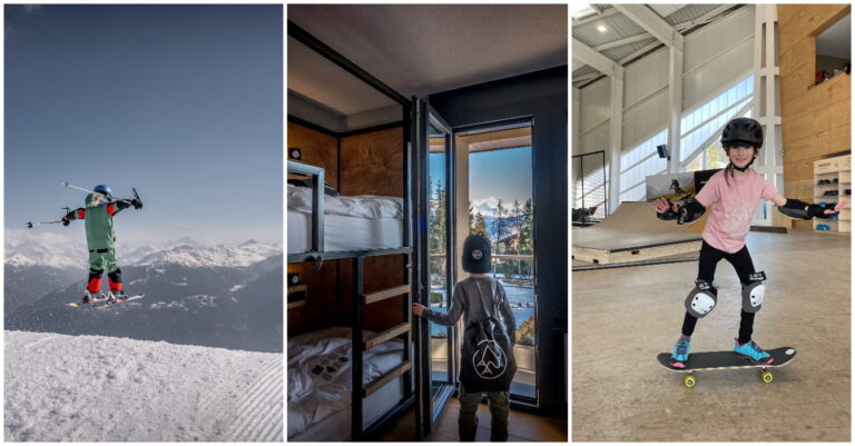 images of kids doing ski and skateboard