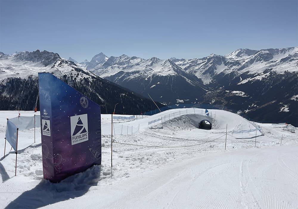 ski piste in val d'Anniviers st.Luc