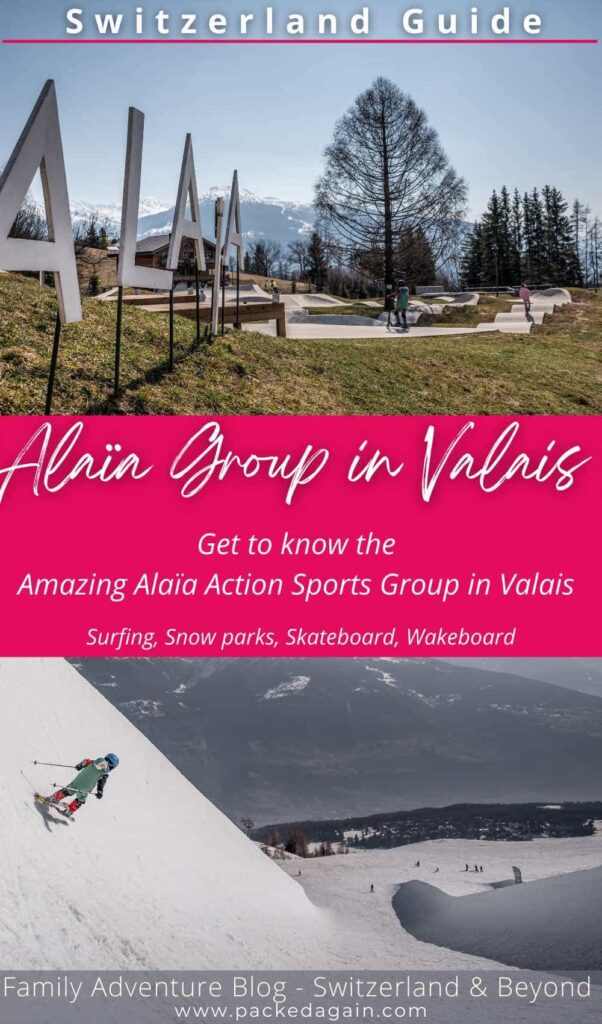 a pump track in a skating park in Valais