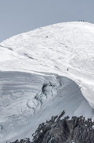 Breithorn glacier in valais