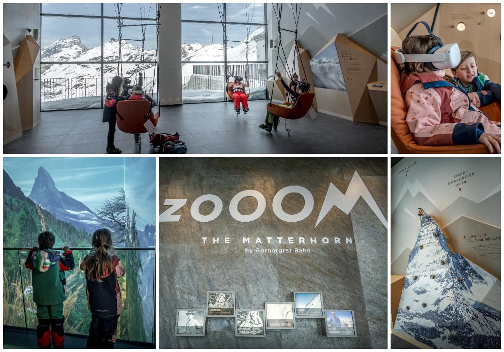 images from the interactive zoom station at the gornergrat in Zermatt