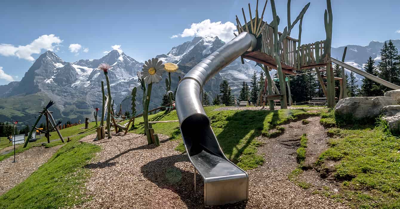 Allemendhubel Flower Park playground in Mürren