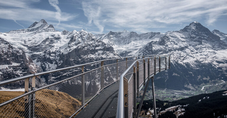 an observation bridge at First mountain in Grindelwald