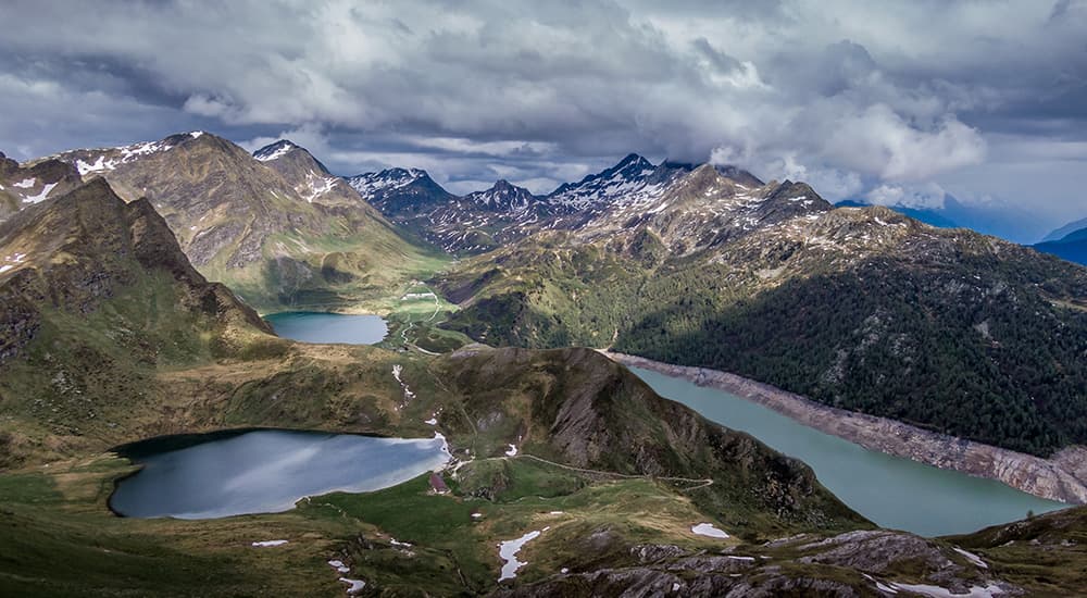 aerial view of Vall piova in the Ticino region Bellinzona