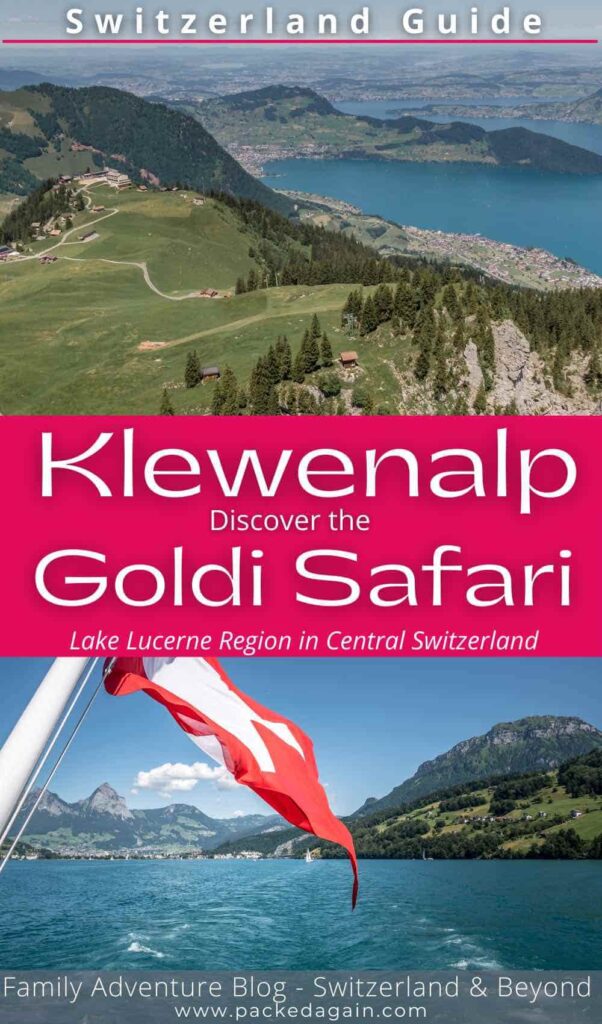 Areal view of Klewenalp and lake Lucerne with a shot on lake lucerne from a boat