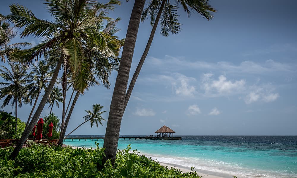 perfect maldivian weather and white sanded beach