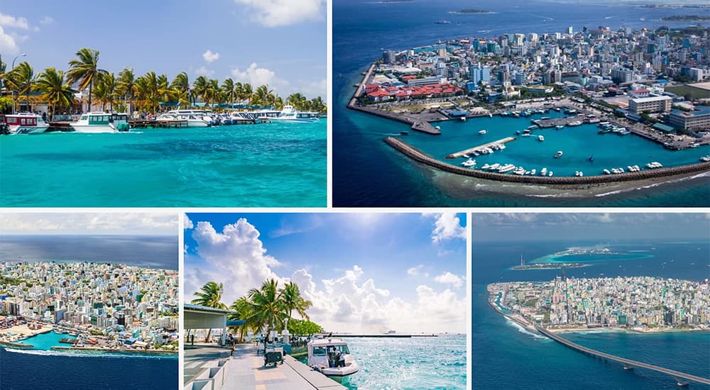 collage of images from male city and transfer boats
