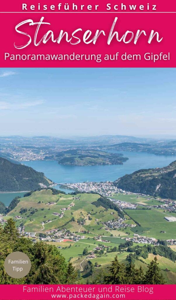 ausblick vom Stanserhorn auf den Viewrwaldstättersee im Sommer