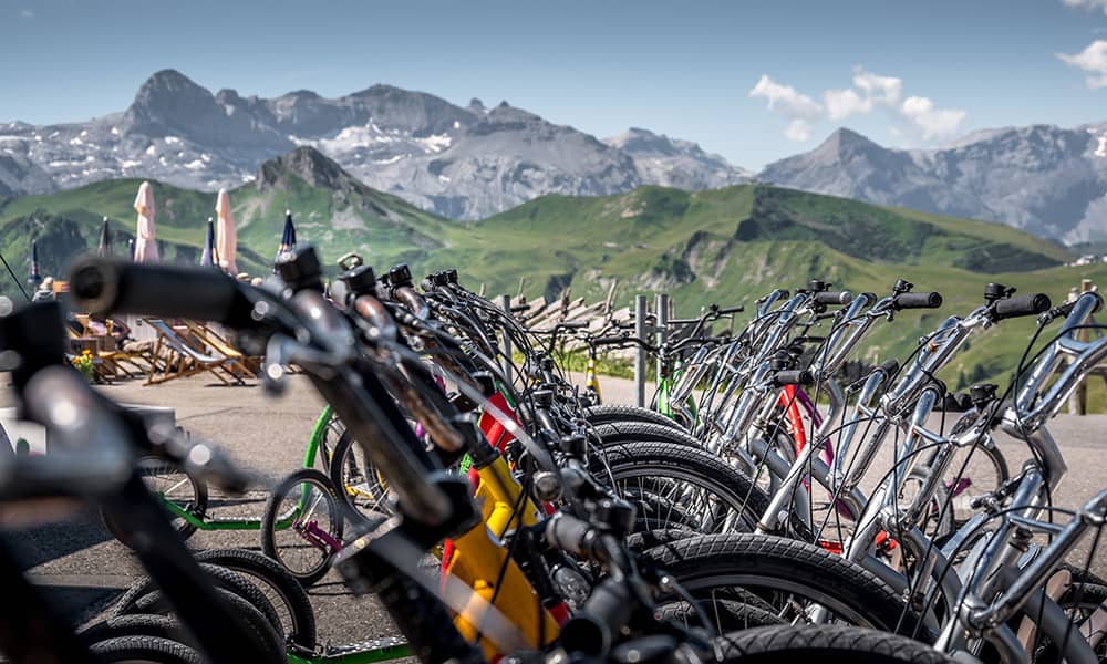 mountain scooters at Vogellisiberg Adelboden