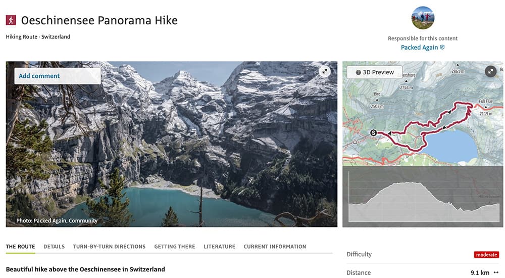 outdoor active hiking map