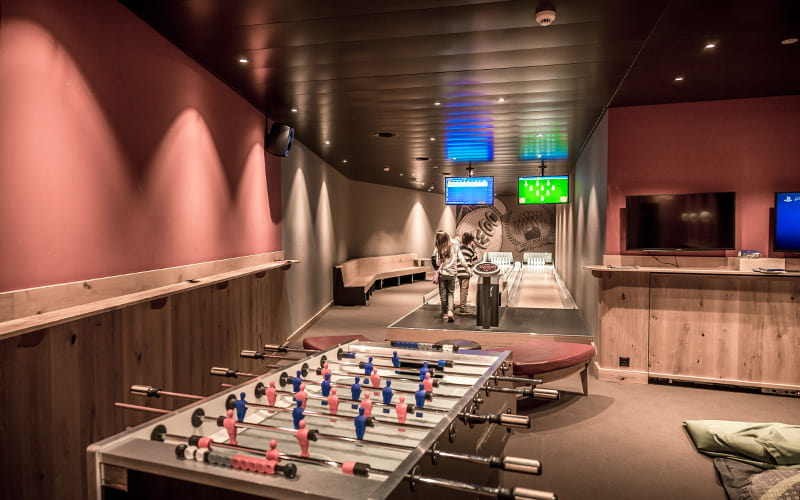 gaming room at frutt hotel in Switzerland