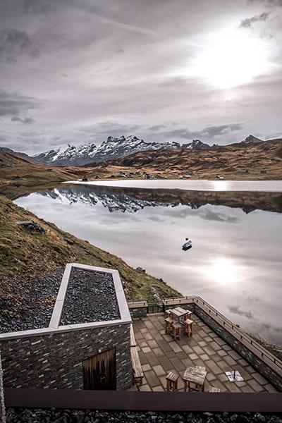 view of the Melchsee from Frutt hotel