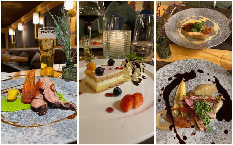 gourmet food display in a swiss hotel at Melchee Frutt