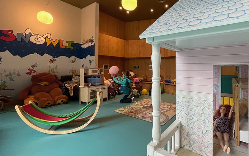 play area for children in a hotel in switzerland with many toys