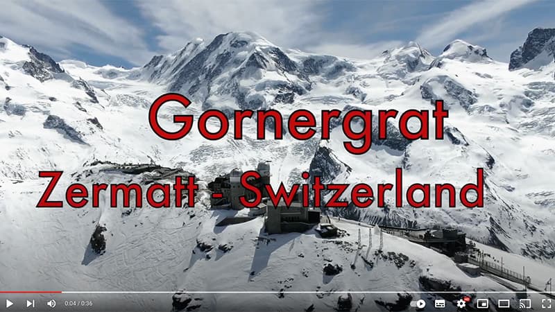 areal view of the gornergrat and youTube video cover