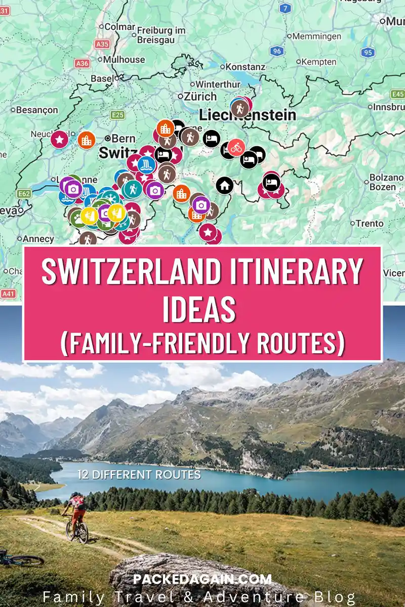 Switzerland itinerary family friendly Pinterest image