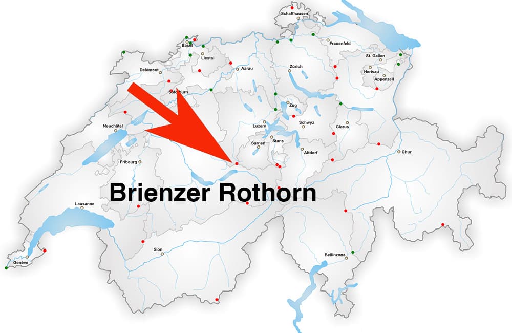 map of switzerland with points marked out