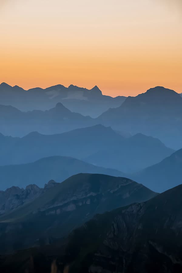 stunning sunrise view with different shades of orange