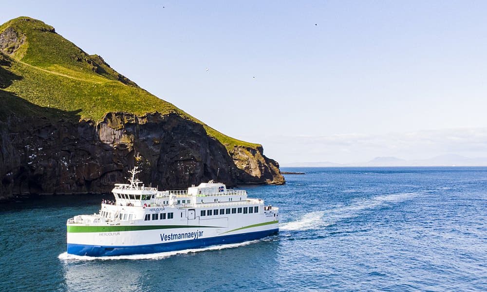 Vestmannaeyjar Ferry a large car ferry in iceland transporting people to the Westman islands