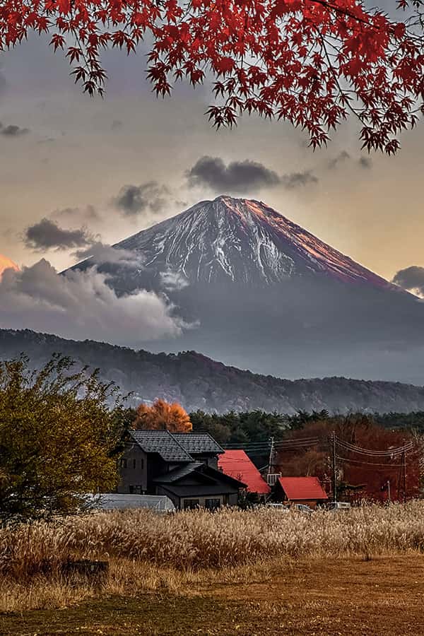 Mount Fuji San during the autumn evening light
