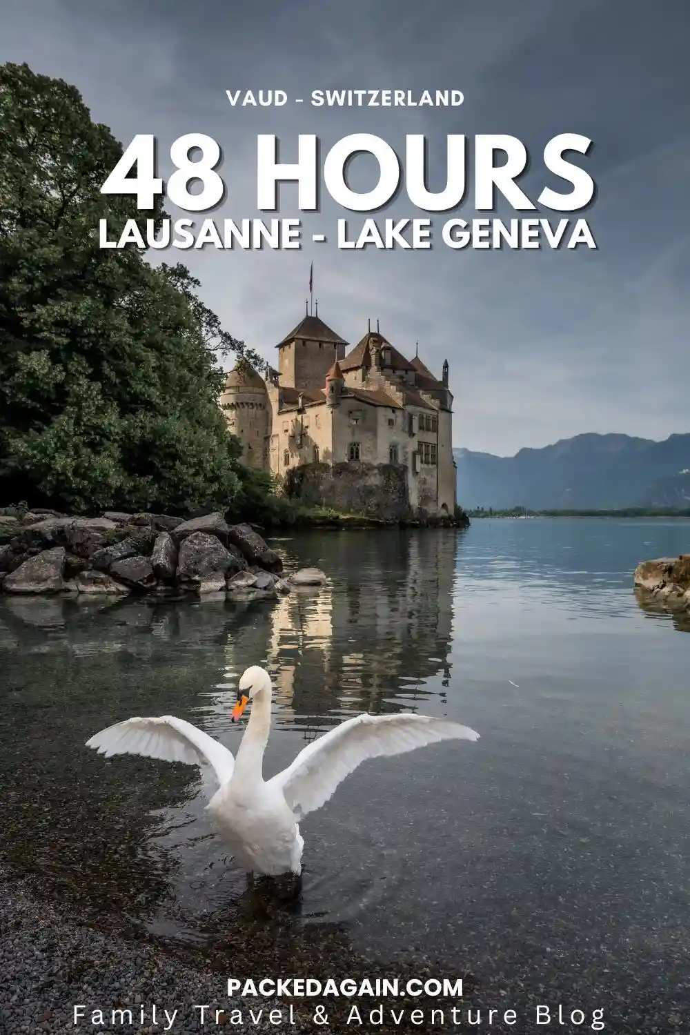 48 hours in Lausanne itinerary Pinterest image